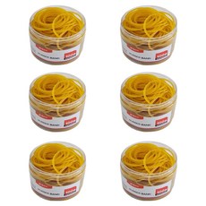 M&G STATIONERY 晨光文具 橡皮筋 橡膠圈 45 x 1.5mm 100g + 盒裝組, 6套, 黃色