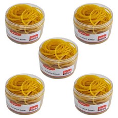 M&G STATIONERY 晨光文具 橡皮筋 橡膠圈 45 x 1.5mm 100g + 盒裝組, 5套, 黃色