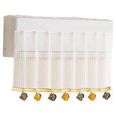 소요상회 물방울 레터링 쉬폰 에어컨 커튼 인형 노랑 + 공룡