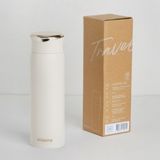 Milema Traveler 經典濾茶不鏽鋼隨行杯, 1個, 450ml, 象牙白