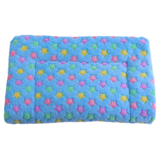 旺生活 法蘭絨加厚雙面毛毯寵物睡墊, 1個, 藍色星星