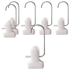 FaSoLa 旋轉帽夾組 多功能褲夾, 6個, 白色