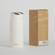 Milema Traveler 經典濾茶不鏽鋼隨行杯, 1個, 310ml, 象牙白