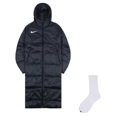 Nike 男款 Therma-FIT Academy Pro 長版鋪棉外套 FD7709-010 + Welldone 襪子套組