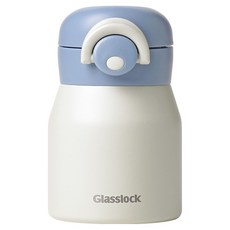 Glasslock 格拉氏洛克 兒童款 Kinder Buddy 隨行杯, 1個, 200ml, 藍米色