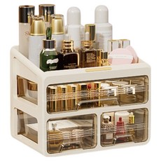 小麥購物 桌面抽屜收納盒 斜口 C639 1000g, 2層, 奶白色