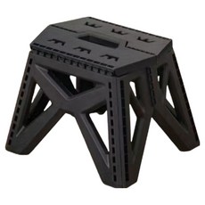 Ourworks 便攜式折疊凳 露營釣魚輔助迷你椅, 黑色, 1個