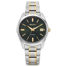 Seiko 精工 CS系列/鈦金屬半金深綠藍面石英錶