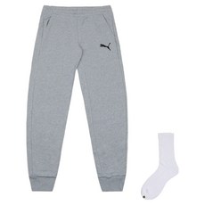 Puma 男款 teamGOAL 23 休閒束口褲 656582-33 + Welldone 襪子套組