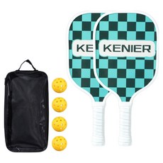 Masiatu 戶外沙灘球拍 + 匹克球 4入 + 球袋組合, 1套, 棋盤格