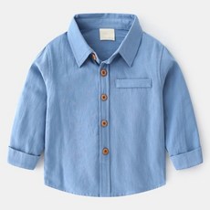 이유몽 아동용 나코미 긴팔 카라 캐주얼 긴팔 셔츠