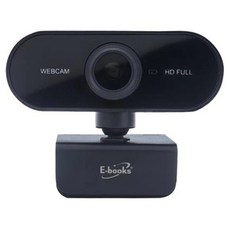 E-books 1080P高畫質HD網路攝影機, 黑色, W17