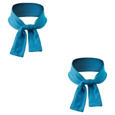 戶外活動時需要的頸部運動頭巾 短, 2條, 藍色