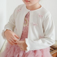 EYOUMONG 兒童Floen短版蝴蝶結長袖針織外套