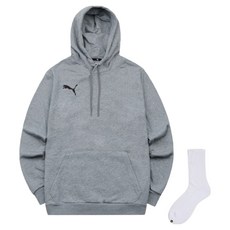 PUMA 男款 teamGOAL 23 休閒連帽上衣 656580-33 + welldone 襪子套組