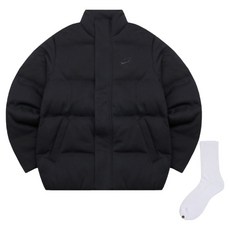 Nike 男款 NSW 寬鬆鋪棉外套 FB7855-010 + welldone 襪子組