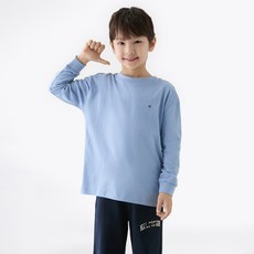 타미힐피거 아동용 에센셜 면 롱 슬리브 티셔츠 T42F6KKO21CBT1
