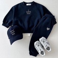 이유몽 아동용 알티브 캐주얼 긴팔 맨투맨 + 조거 트레이닝 팬츠 세트