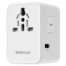 바디럽 여행용 초고속 멀티어댑터 35W 퓨어 화이트, 1개