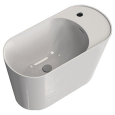 두진 타원형 플랫 반다리 욕실 세면기 L90 방문설치