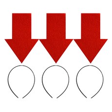 PARTYSHOW 箭頭造型髮箍, 紅色, 3個