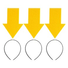 파티쇼 화살표 머리띠, 옐로우, 3개