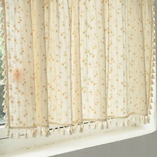 Arty Home 小碎花圖案魔鬼氈式窗簾, 雛菊
