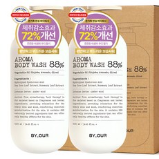 바이아우어 아로마 바디워시 앰버우드향, 1.02L, 2개