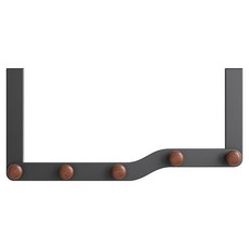 門後掛勾 5鉤款, 1個, 黑色