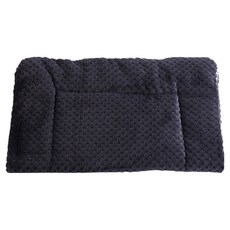 旺生活 法蘭絨加厚雙面毛毯寵物睡墊, 1個, 深灰菠蘿格