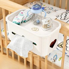 파르바 침대 옆 선반형 행거 + 뚜껑 세트, 화이트