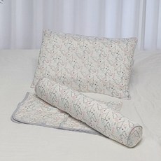 아띠블랑 인견 어린이베개 아기블랭킷 아기바디필로우 3종 꿀잠세트, 디노포레스트 화이트