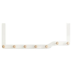 日常重點 門後掛架 7鉤掛勾, 白色, 1個