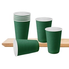 커피세븐 종이 파티컵 그린 380ml, 1개, 50개입 1개, 50개입