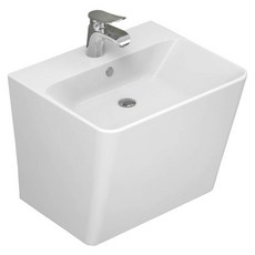 두진 사각 반다리 일체형 욕실 세면기 L40A 방문설치, 혼합색상