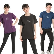 MI MI LEO 高透氣吸排T恤B8 3件組 台灣製, 深紫 + 黑色 + 深藍