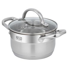 RESTO 電磁爐 Riser 全不鏽鋼雙耳鍋 92105, 24cm, 銀色, 1個