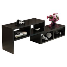 彬彬小鋪 擺放角度任意調整 伸縮電視櫃, 黑胡桃色