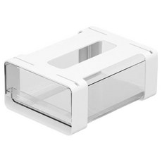 디오셀 틈새수납 히든 스토리지, 화이트 + 투명, 1개