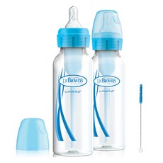 닥터브라운 내로우 PP 칼라 젖병, 블루, 250ml, 2개
