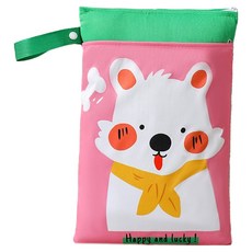 Vivid 動物角色便攜式尿布袋, 小狗