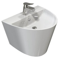 두진 라운드 반다리 일체형 욕실 세면기 수전 미포함 L50 방문설치, 혼합색상