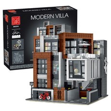 Mork model 現代別墅積木玩具, 1個, 混合顏色