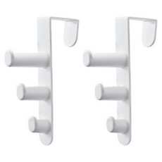 Lifelime 3層門把多用途掛鉤, 2個, 白色