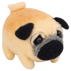 심플라인 양모펠트강아지 고양이 패밀리 DIY 키트 세트, 퍼그, 1세트