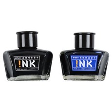 엠앤지 프리미엄 잉크 2종 세트, 카본 블랙, 퓨어 블루, 1세트