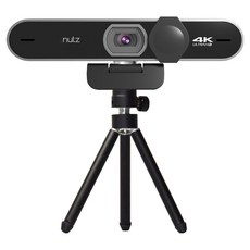 Nutz 4K 800萬畫素 高畫質網路攝影機 UHD2160 + 迷你三腳架套組, UHD2160+迷你三腳架, 黑色