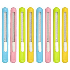 엠앤지 펜형 유틸리티 나이프 만능 커터칼 4종 x 2p 세트, 분홍, 노랑, 연두, 파랑, 1세트
