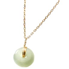 Sayaka 紗彌佳 女款 925純銀 文創風格 幸福結和闐玉造型項鍊