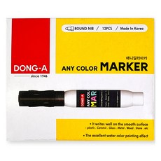 DONG-A Anycolor 麥克筆 黑色 12入, 1個, 1色